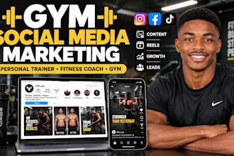 be your social media manager for fitness gym personal trainer coach marketing