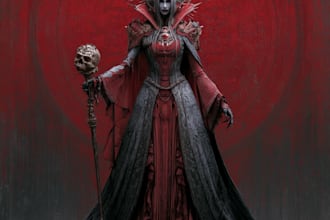 horror vampire lord queen character desing