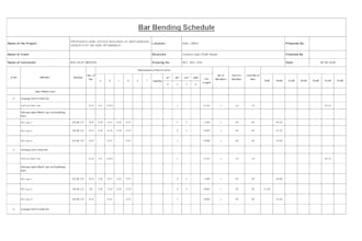 prepare accurate bar bending schedule