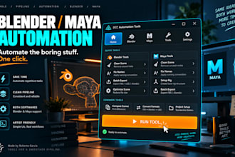 create python scripts to automate blender or maya workflows
