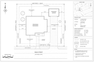draw 2d site plan, plot plan for city permit and hoa approval in 24 hours