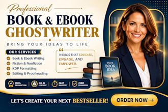 be your book writer ebook ghostwriter KDP book writer nonfiction writer and book