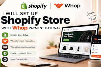 set up shopify store with whop payment gateway product listings whop checkout