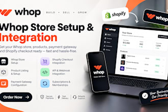 set up whop shopify checkout, payment gateway, store and integration api webhook