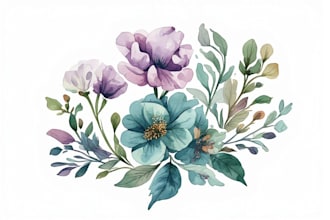 design watercolor floral and botanical logo