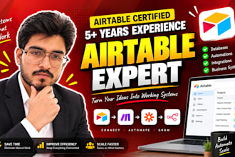 build airtable database, CRM and automation systems