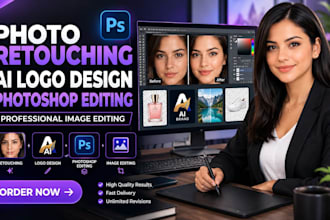 photo retouching,ai logo design,photoshop editing and edit image professional