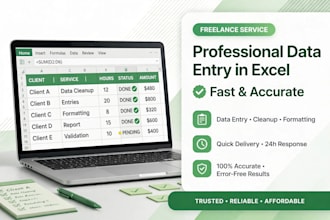 do data entry, copy paste,excel work and virtual assistant fast