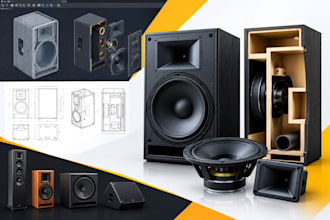 design professional speaker enclosure in 3d cad