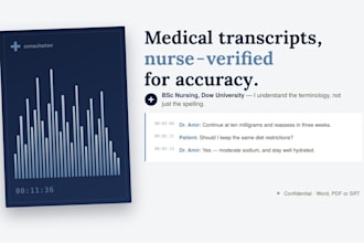 do accurate medical transcription with nursing background