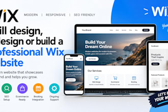 wix website design, redesign wix website, design wix website