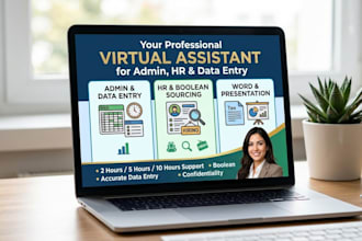 be your virtual assistance for admin, HR, and data entry task
