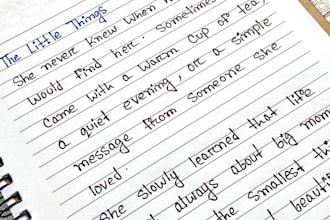 write anything in beautiful and neat handwriting