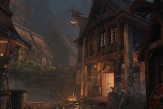 create environment concept art and worldbuilding pieces