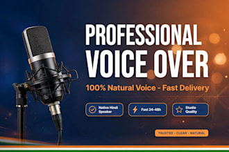 do professional hindi voice over and hindi translation