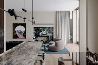 render cozy interior,detail furniture model,3d apartment loft,corona render,wall