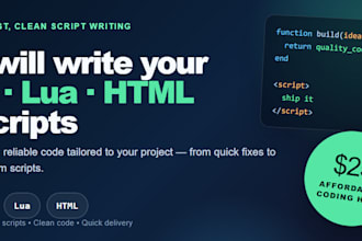 write you custom programmes in c , lua , HTML