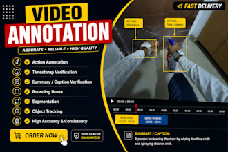 do professional video annotation and action labeling