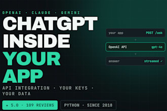 integrate openai chatgpt api into your app, website or workflow
