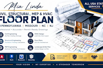 civil, structural engineering mep hvac floor plan in pennsylvania missouri nc nj