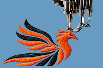 digitize image for embroidery design and custom patch embroidery in dst pes