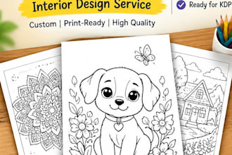 create KDP coloring book pages for kids and adults