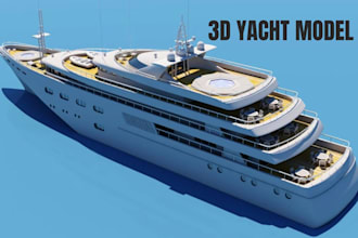 create a 3d boat, ship or yacht model for 3d printing