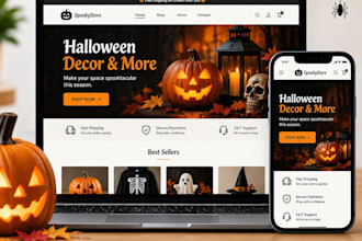 design a halloween shopify store or website