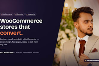 built a conversion focused woocommerce store with elementor