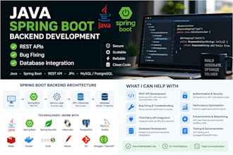 fix and develop java spring boot rest apis