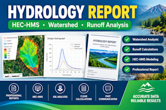 prepare a hydrology report with hec hms and watershed analysis