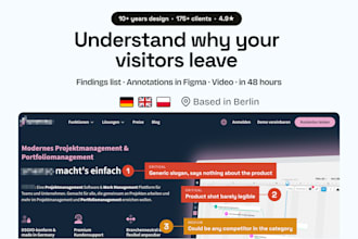 do usability testing of your website or app in german on video with report