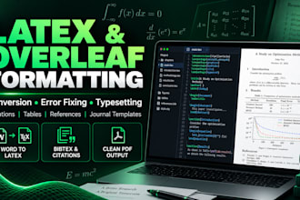 format, convert and fix latex and overleaf documents