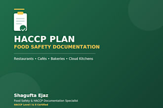 create a haccp plan for your food business