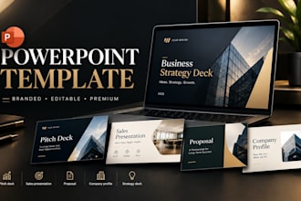 editable powerpoint template slides for premium business decks and pitch decks