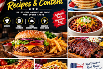 create engaging US food recipes and delicious american food content