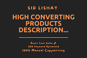 write SEO amazon product descriptions that boost sales