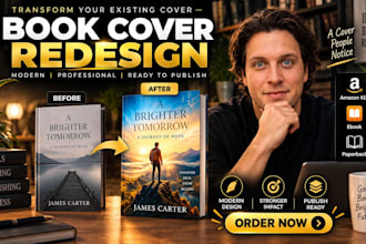do book cover redesign for amazon KDP, ebook and paperback