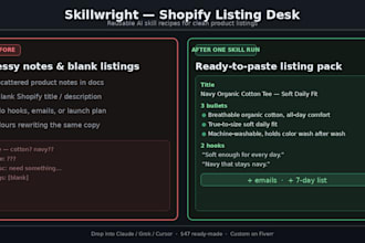 create reusable ai skill recipes for claude cursor shopify