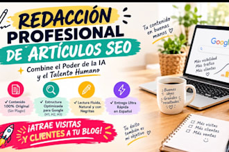 write SEO blog posts with ai and human editing in spanish