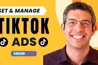 setup and manage tiktok ads campaign, tiktok advertising and shopify tiktok ads