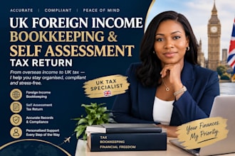 handle UK foreign income bookkeeping and self assessment tax return