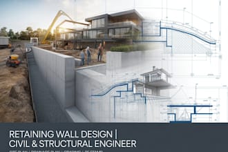 retaining wall design as a structural engineer, drainage plan slab usa architect