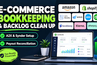 fix shopify amazon bookkeeping using a2x synder bookkeep klarna xero zoho wave