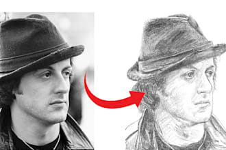 draw you a semirealistic portrait artwork