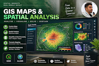 create professional gis maps and spatial analysis in qgis or arcgis