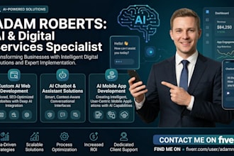 build ai websites, ai solutions, ai apps, ai chatbots and digital services