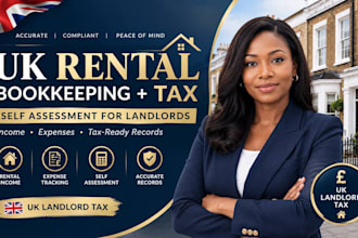 handle UK rental bookkeeping and self assessment tax return for landlords