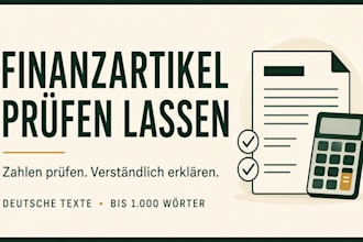 review your german finance article for accuracy and clarity