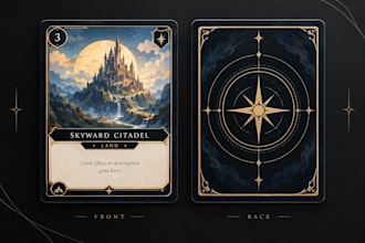 create card game illustration, tcg art, trading card game fantasy card artwork